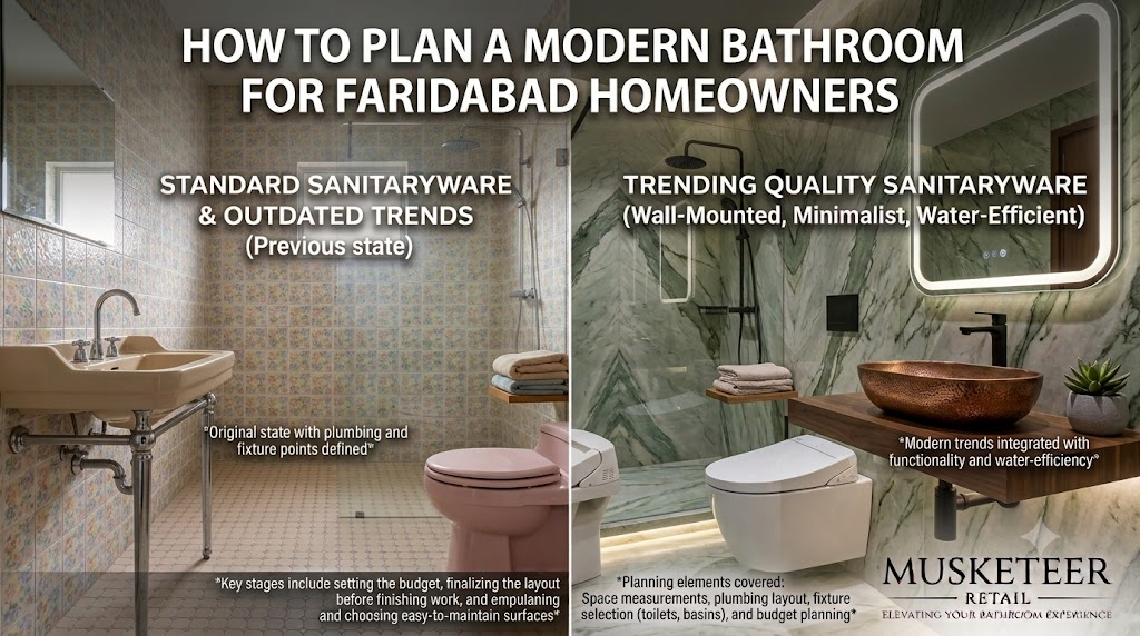 How to Plan a Modern Bathroom From Scratch: A Practical Guide for Faridabad Homeowners